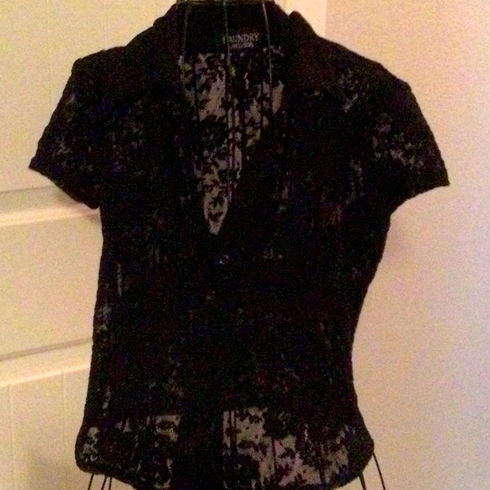 Black lace top